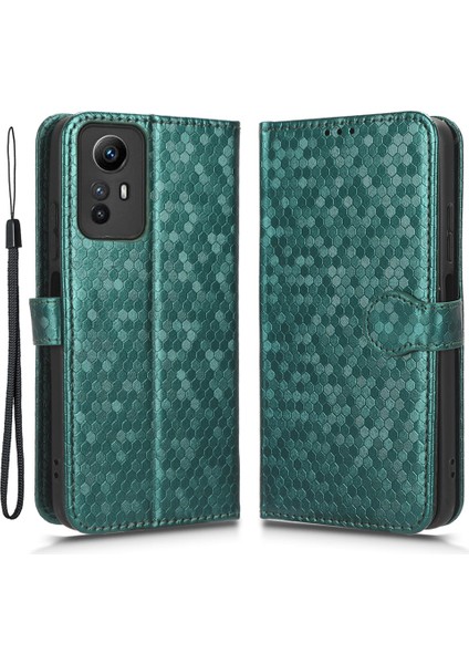 Xiaomi Için Redmi Note 12S 4g Dot Baskı Telefon Savaşı Pu Deri Deri Callet Telefon Vaka-Yeşil (Yurt Dışından) fiyatları