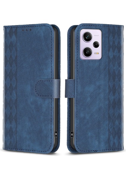 Xiaomi Poco X5 Pro 5g/redmi Için Note 12 Pro 5g/12 Pro Hız 5g Telefon Deri Kılıf Desen Deseni Baskılı Stand Cüzdan Kapak Mavisi (Yurt Dışından)