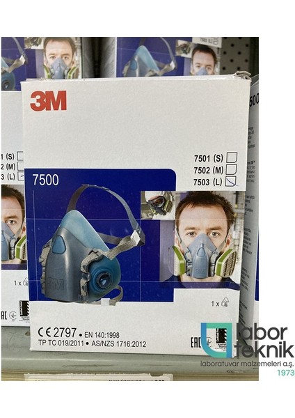 3m™ 7503 Yeniden Kullanılabilir Yarım Yüz Solunum Maskesi - (Büyük Boy - L)