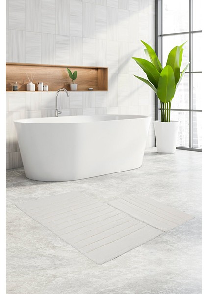 Stra 2'li Pamuk Klozet Takımı