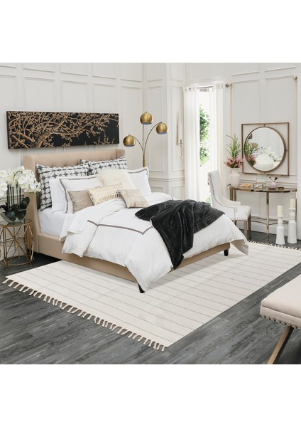 "chicretreat Dekoratif Kilim | Kaymaz Tabanlı, Makinede Yıkanabilir ve Katlanabilir | Nefes Alabilen Mint Yeşili (Aqua) Pamuk Dokuma | Yeşil | Homesteadart Rugs"