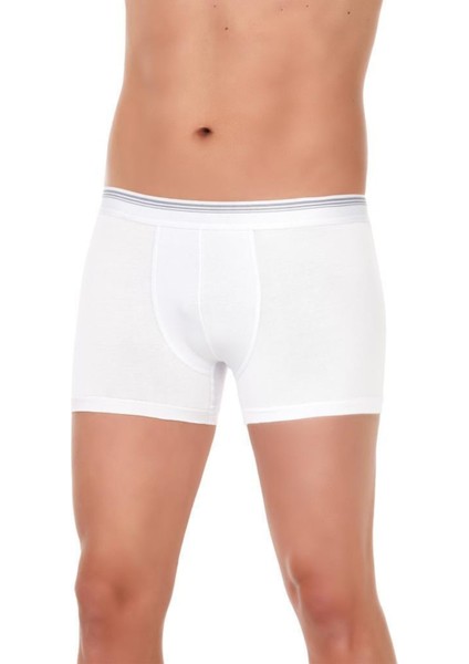 6 Adet Erkek Likralı Formen Boxer Short Beyaz 365