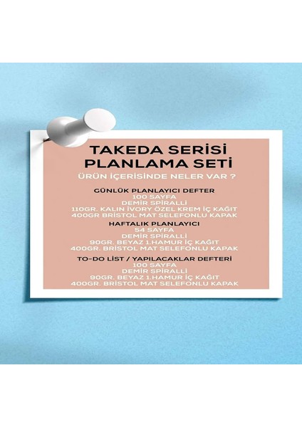 Planlama Seti 3 Ayrı Özel Ürün Günlük Planlayıcı + Haftalık Planlayıcı + To-Do List