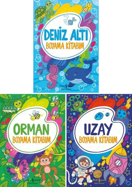 Deniz Altı - Orman - Uzay Boyama Kitabım 3'lü Set