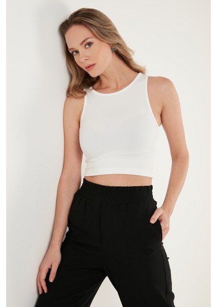 Fitilli Super Crop Örme Atlet Bayan Atlet 5865554 fırsatları