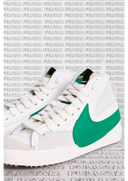 Blazer Mid 77 Jumbo Leather Hakiki Deri Günlük Bilekli Spor Ayakkabı Beyaz Yeşil fiyatları