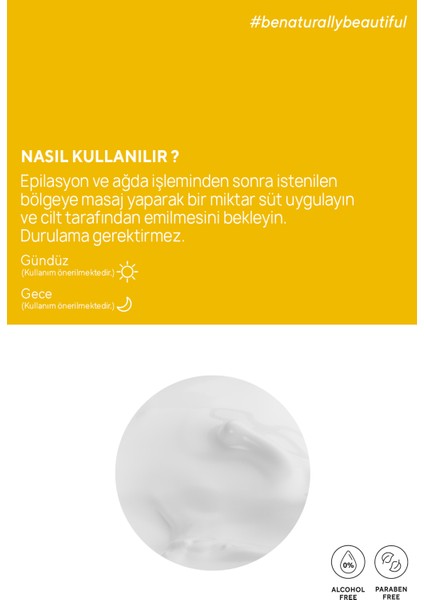 The Ceel Tüy Azaltıcı ve Nemlendirici Süt Epilasyon&lazer Sonrası Isırgan Otu ve Hyaluronik Asit Özlü 60 ml