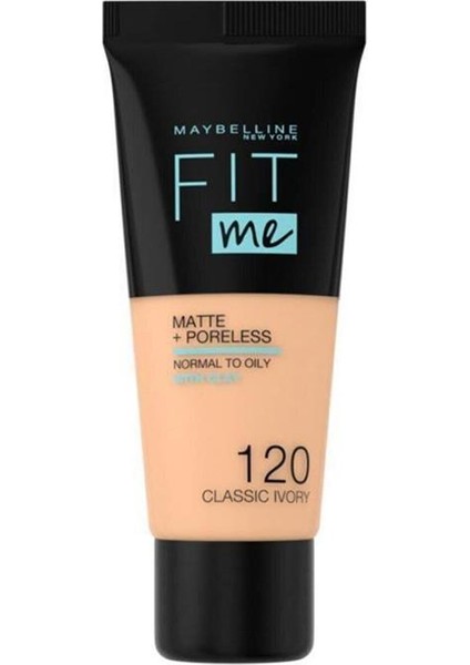 RT-1711 Mucize Makyaj Süngeri ve Maybelline New York Fit Me Matte+Poreless Fondöten 120 Classic Ivory 2li Set