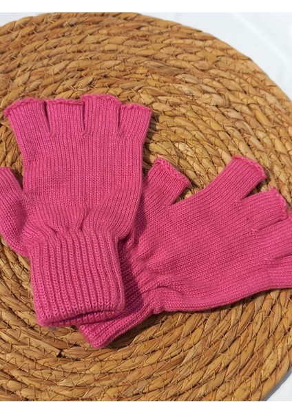 Salarticaret Kadın Mor Klasik Yarım Parmak Eldiven