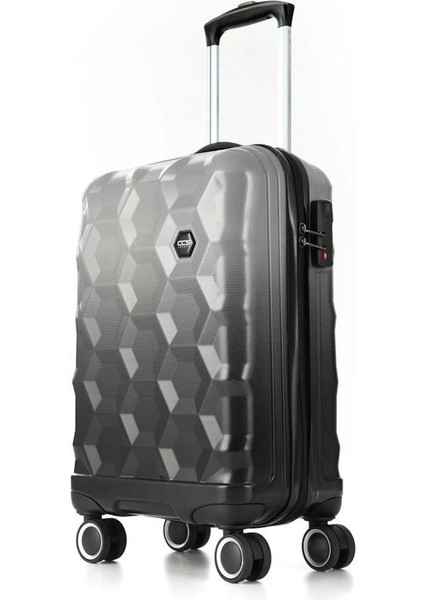 Ççs 5226 Siyah-Gri Polikarbon Valiz Seti-Hexa fırsatları