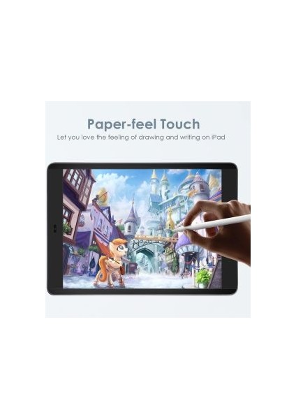 Apple Ipad 7. 8. 9. Nesil 2020 /2021 10.2 Uyumlu Magnetic (Mıknatıslı) Paperlike Kağıt Hissiyatlı