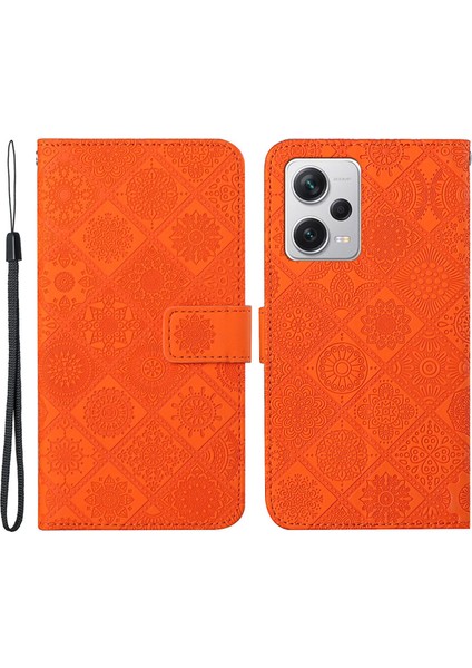 Xiaomi Redmi Için Note 12 Pro 5g/note 12 Pro Speed ​​5g/poco X5 Pro 5g Anti-Drop Deri Telefon Kapak-Orange (Yurt Dışından)