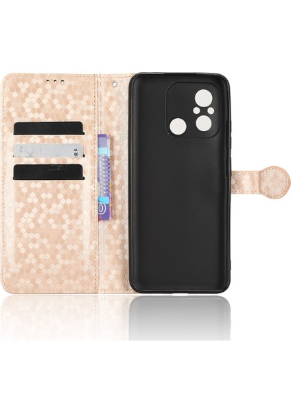 Xiaomi Redmi 12C 4G/11A 4g Için Anti-Şok Deri Telefon Kapağı, Nokta Desen Baskılı Anti-Çizik Telefon Kasası Cüzdan Stant-Gül Altın (Yurt Dışından) fırsatları