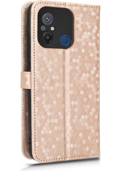 Xiaomi Redmi 12C 4G/11A 4g Için Anti-Şok Deri Telefon Kapağı, Nokta Desen Baskılı Anti-Çizik Telefon Kasası Cüzdan Stant-Gül Altın (Yurt Dışından) indirimleri