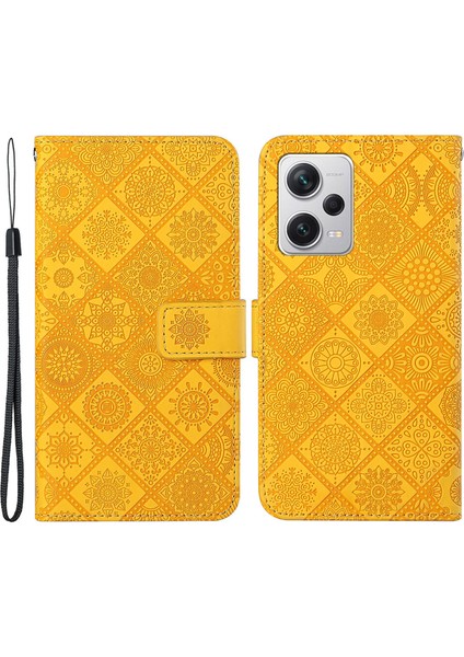 Xiaomi Redmi Için Note 12 Pro 5g/note 12 Pro Speed ​​5g/poco X5 Pro 5g Anti-Drop Deri Telefon Kapak Sarı (Yurt Dışından)
