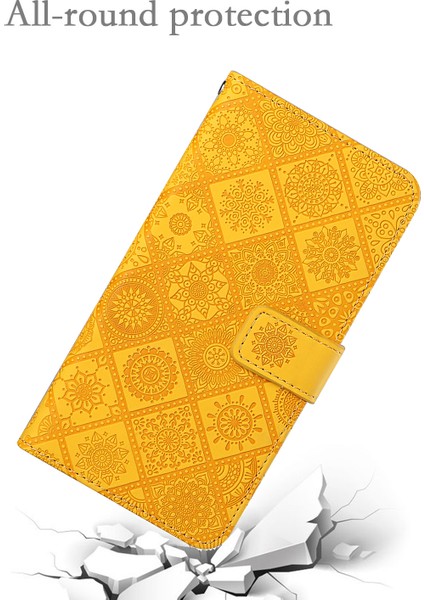 Xiaomi Redmi Için Note 12 Pro 5g/note 12 Pro Speed ​​5g/poco X5 Pro 5g Anti-Drop Deri Telefon Kapak Sarı (Yurt Dışından)
