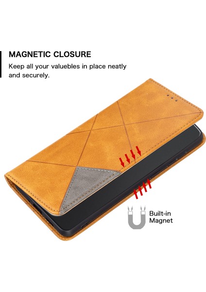 Xiaomi Için Poco F5 Pro 5g/redmi K60 Pro 5G/K60 5g Baskı Deseni Ekleme Tasarım Kapağı Kart Yuvaları Pu Deri+Tpu Cep Telefon Stand Kabuk-Sarı (Yurt Dışından) fiyatları