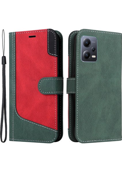 Xiaomi Için Redmi Note 12 5g (Global)/(Hindistan)/(Çin)/poco X5 5g Telefon Deri Kılıf Stand Stand Strap-Yeşil (Yurt Dışından) fiyatları