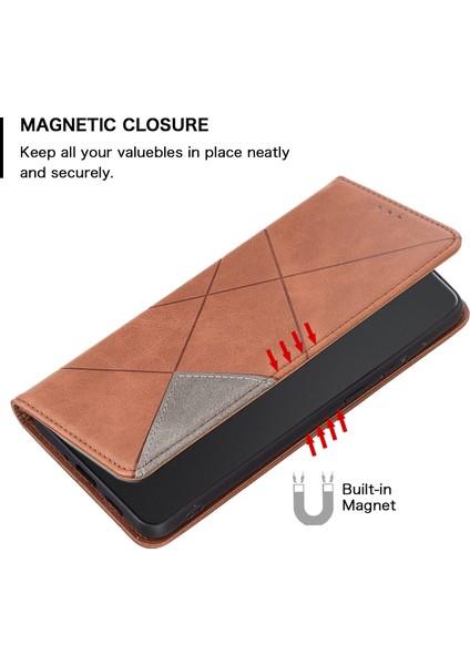 Xiaomi Için Redmi Note 12S 4g Birleştirme Stili Telefon Kılıfı Baskılı Çizgi Stand Kartı Tutucu Deri Kapak Brown (Yurt Dışından) fiyatları