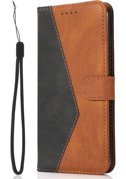 Xiaomi Için Poco X5 Pro 5g/redmi Note 12 Pro Speed ​​5g/12 Pro 5g Anti-Drop Stand Kılıfı Ekleme Pu Deri Cüzdan Telefon Kapak Black/brown (Yurt Dışından) indirimleri