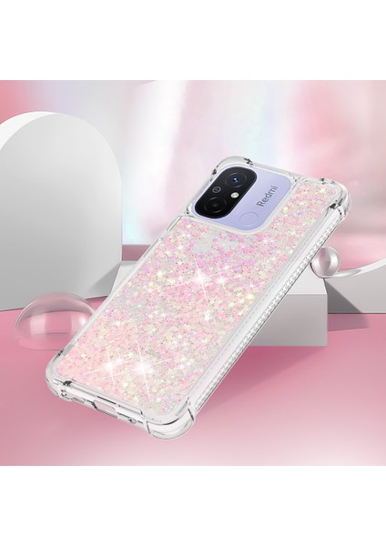 Xiaomi Redmi 12C 4G/11A Için 4g Işıltı Akan Sıvı Kasa Tpu Şok Geçirmez Telefon Kapak-Pembe/pentagramlar (Yurt Dışından) indirimleri