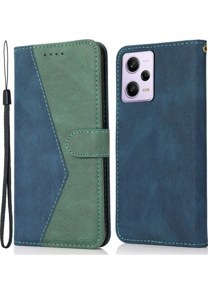 Xiaomi Poco X5 Pro 5g/redmi Için Note 12 Pro Speed ​​5g/12 Pro 5g Anti-Drop Stant Kılıfı Ekleme Pu Deri Cüzdan Telefon Kapak Mavisi/yeşil (Yurt Dışından) fiyatları