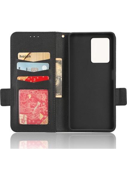 Xiaomi Redmi Için Note 12 5g (Global)/(Hindistan)/(Çin)/poco X5 5g Litchi Doku Pu Deri Flip Telefon Kılıfı Şok Geçirmez Manyetik Görünüm Stand Cüzdan Kapağı Strap-Black (Yurt Dışından) indirimleri