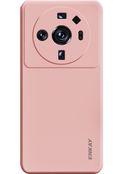 Xiaomi 12S Ultra 5g Düz Kenar Sıvı Silikon Kasa Hassas Kesme Lens Koruma Kapak-Pembe (Yurt Dışından)