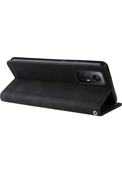 Xiaomi Için Redmi Note 12S 4g Cilt Touch Telefon Kılıfı Baskılı Çizgiler Stand Pu Deri Cüzdan Kapak Black (Yurt Dışından) indirimleri