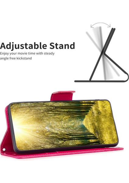 4U Sky Xiaomi 13 Lite/civi 2 5g Telefon Deri Kılıf Cüzdan Stand Butterfly Strap-Rose ile Baskılı Telefon Kapağı (Yurt Dışından)