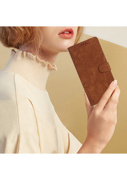 Xiaomi Redmi Için Cüzdan Telefon Kılıfı Not 12 5g (Çin)/(Hindistan)/(Global)/poco X5 5g, Pu Deri Deri Touch Stand Flip Cover-Brown (Yurt Dışından) modelleri