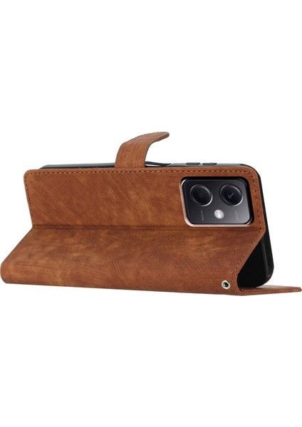 Xiaomi Redmi Için Cüzdan Telefon Kılıfı Not 12 5g (Çin)/(Hindistan)/(Global)/poco X5 5g, Pu Deri Deri Touch Stand Flip Cover-Brown (Yurt Dışından) indirimleri