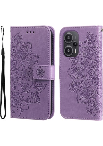 Xiaomi Redmi Için Note 12 Turbo/poco F5 5g Pu Deri Kapak Kılıfı Çiçek Desenli Telefon Stand Cüzdan Telefon Kabuk-Doğum (Yurt Dışından) fiyatları