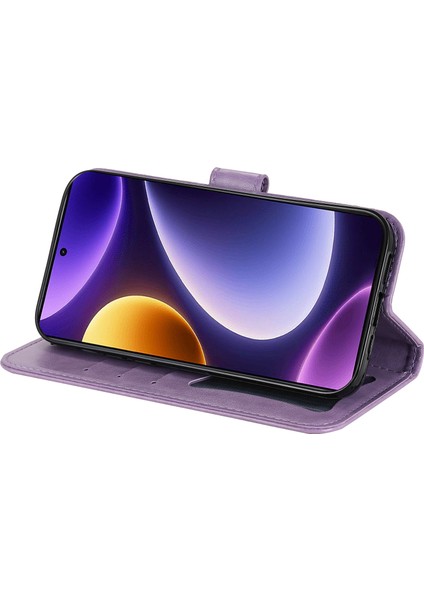 Xiaomi Redmi Için Note 12 Turbo/poco F5 5g Pu Deri Kapak Kılıfı Çiçek Desenli Telefon Stand Cüzdan Telefon Kabuk-Doğum (Yurt Dışından) modelleri