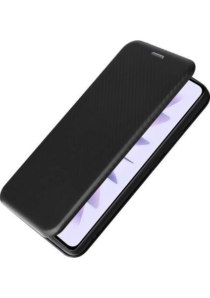 Xiaomi Poco F5 Pro 5g/redmi K60 Pro 5G/K60 5g Kart Pu Deri Manyetik Obsored Stand Karbon Fiber Doku Telefon Kapak Black Için Telefon Kılıfı (Yurt Dışından) fırsatları