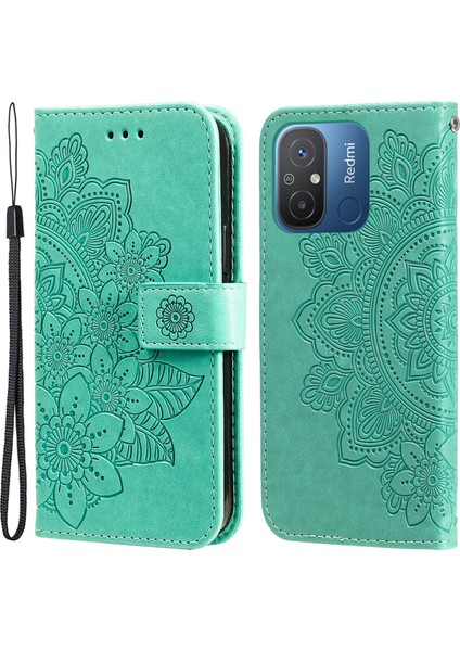 Xiaomi Redmi Için 12C 4G/11A 4g Telefon Kapağı Çiçek Baskı Deri Stand Cüzdan Kılıfı (Yurt Dışından) fiyatları