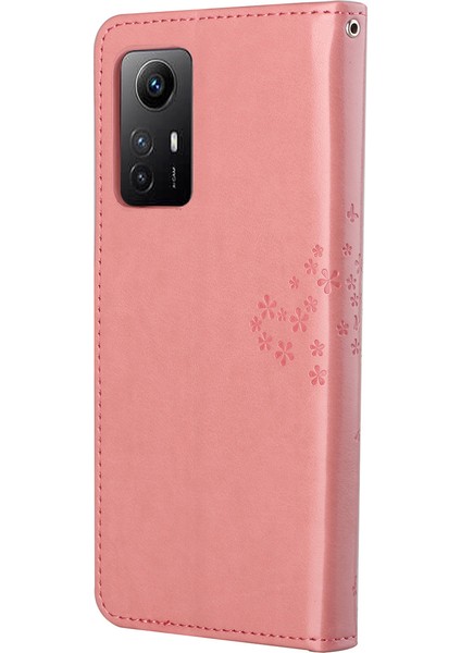 Xiaomi Redmi Için Not 12S 4g Baykuş Ağacı Baskılı Cüzdan Telefon Kılıfı Pu Deri Stand Kapak Pembe (Yurt Dışından)