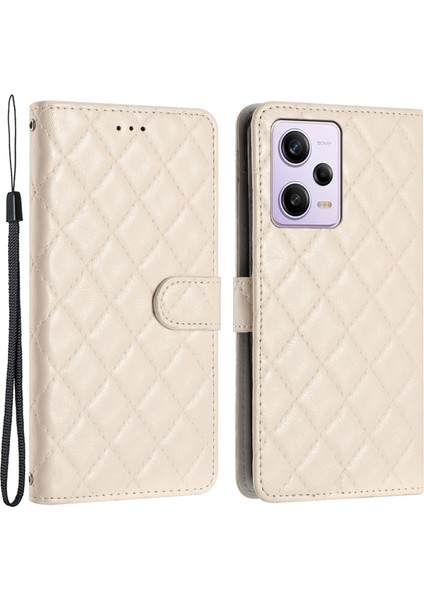 Xiaomi Redmi Için Note 12 Pro 5g/12 Pro Speed ​​5g/poco X5 Pro 5g Cüzdan Stand Telefon Kapağı Dikiş Hattı Eşdeli Deri Deri Kasa Beyaz (Yurt Dışından) fiyatları