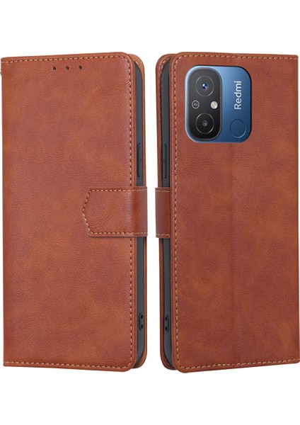 Xiaomi Redmi Için 12C 4g Pu Deri Telefon Stand Kılıfı Rfıd Engelleme Damla Geçirmez Cüzdan Kapak Kahverengi (Yurt Dışından) fiyatları