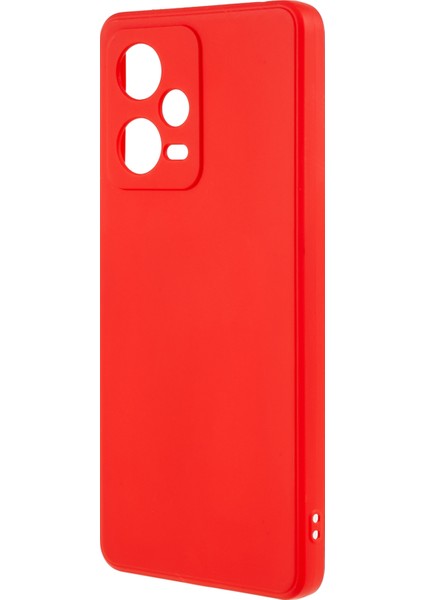 Xiaomi Redmi Için Note 12 Pro 5g Düz Kenar Tasarım Telefon Kılıfı Yumuşak Tpu Hassas Kesim Anti-Çizelge Kapak-Kırmızı (Yurt Dışından)