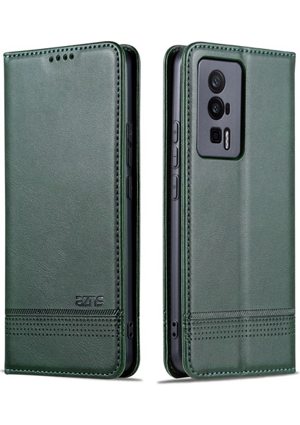 Xiaomi Poco F5 Pro 5g/redmi K60 Pro 5G/K60 5g Deri Telefon Kılıfı Stand Telefon Cüzdan Kapak Yeşili (Yurt Dışından) fiyatları
