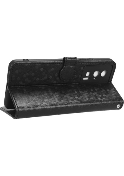 Xiaomi Için Koruyucu Telefon Kılıfı Poco F5 Pro 5g/redmi K60 Pro 5G/K60 5g Pu Deri Telefon Kapak Stand Stand Cüzdanı Dot Desen Basılı Black (Yurt Dışından) fırsatları