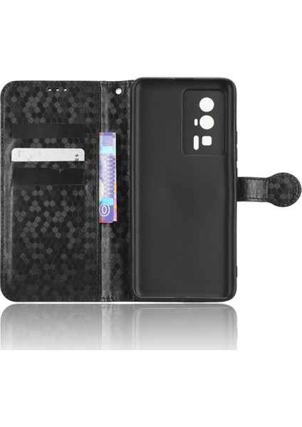 Xiaomi Için Koruyucu Telefon Kılıfı Poco F5 Pro 5g/redmi K60 Pro 5G/K60 5g Pu Deri Telefon Kapak Stand Stand Cüzdanı Dot Desen Basılı Black (Yurt Dışından) indirimleri