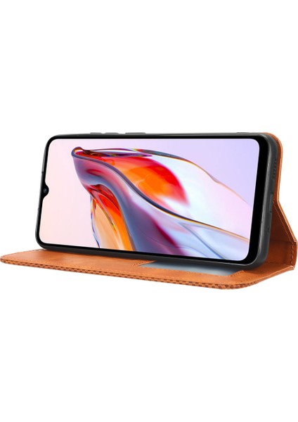Xiaomi Redmi Için 12C 4G/11A 4g/poco C55 4g Fingerprint Retro Doku Telefon Kılıfı Deri Stand Cüzdan Telefon Koruyucu-Kahverengi (Yurt Dışından) indirimleri