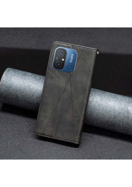Xiaomi Redmi Için Telefon Kılıfı 12C 4g Flip Deri Kılıf Kart Yuvaları Cep Telefonu Stand Kapağı Black (Yurt Dışından) indirimleri
