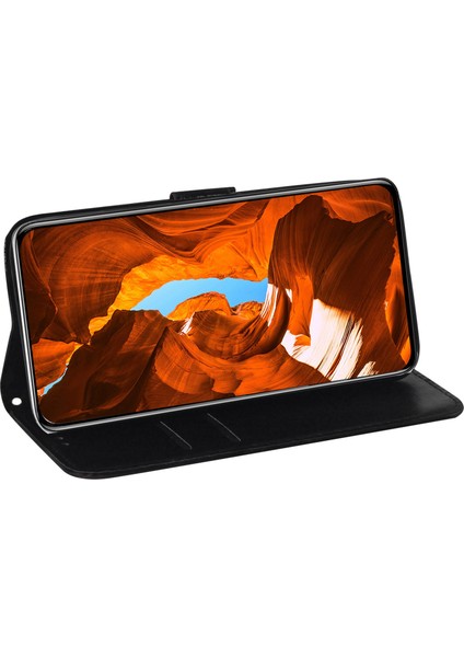 Xiaomi Redmi Için Deri Kılıf Not 12S 4g Göz Kamaştırıcı Çiçek Desen Telefon Standı Cüzdan Anti-Damla Kapak-Siyah (Yurt Dışından)