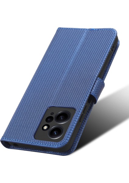 Xiaomi Için Redmi Not 12 4g Cep Telefon Kılıfı Pu Deri Elmas Doku Cüzdan Stand Kapak-Mavi (Yurt Dışından) indirimleri