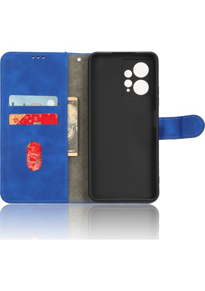 Xiaomi Redmi Için Tpu+Pu Deri Telefon Kılıfı Not 12 4g, Şok Geçirmez Stand Cüzdan Cilt Touch Telefon Kapak Mavisi (Yurt Dışından) indirimleri