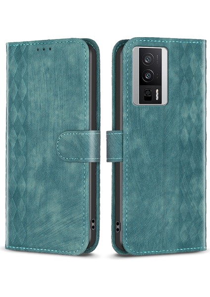 Xiaomi Redmi K60 5G/K60 Pro 5g/poco F5 Pro 5g Baskılı Desen Stand Cüzdan Telefon Deri Kılıf Yeşil (Yurt Dışından)