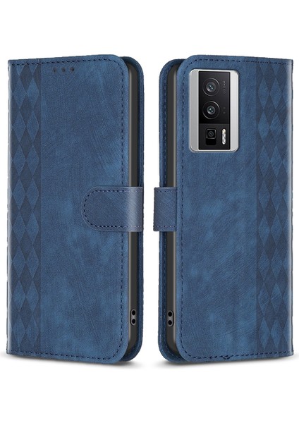Xiaomi Redmi K60 5G/K60 Pro 5g/poco F5 Pro 5g Baskılı Desen Stand Cüzdan Telefon Deri Kılıf Mavisi (Yurt Dışından)